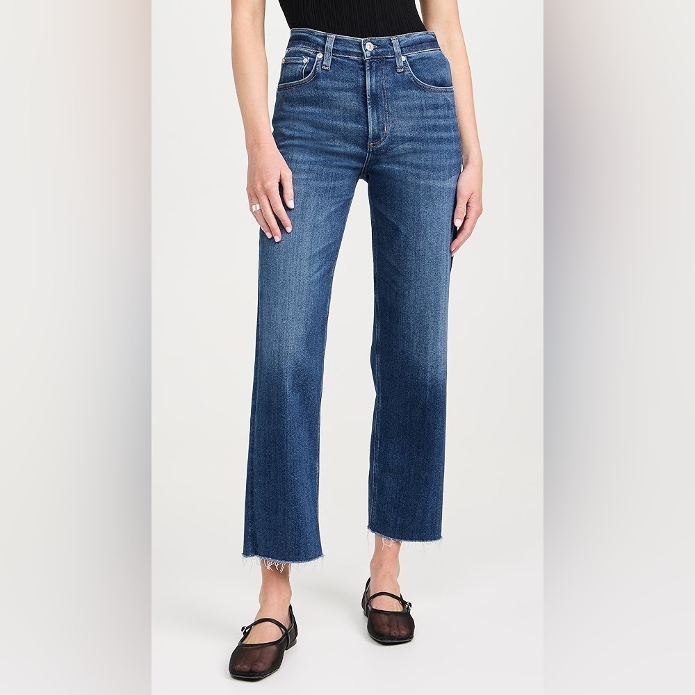 Citizens for humanity Isola cropped raw hem jeans high rise